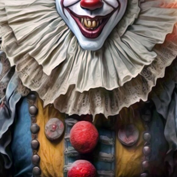 Pennywise The Clown IT‎ Scary Fantasy Wall Art Watercolor Oil Painting Pr… - Picture 4 of 6